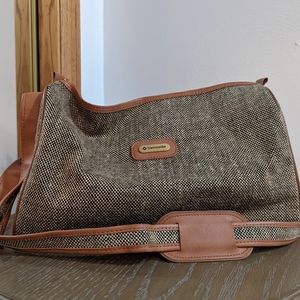 VNTG 80's Special Collection Brown Tweed Travel Shoulder Bag
